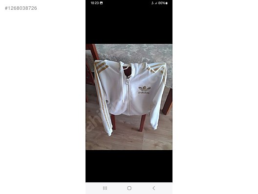 Beyaz Adidas Erkek Sweatshirt