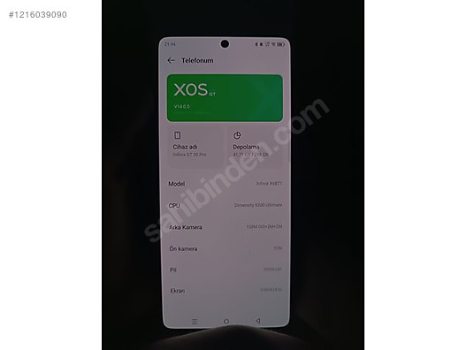 İkinci El ve Sıfır Alışveriş / Cep Telefonu & Aksesuar / Cep Telefonu / Infinix / GT 20 Pro