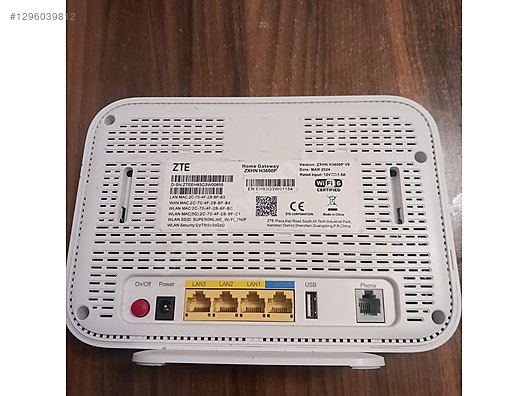 ZTE HOME GATEWAY ZXHN H3600O sahibinden.comda - 1296039812