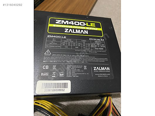 Zalman ZM400-LE 400W Güç Kaynağı sahibinden.comda - 1316040292