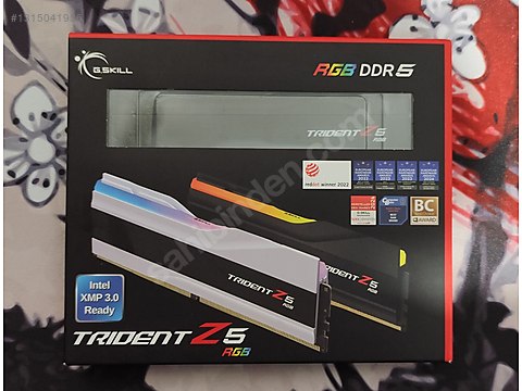 SIFIR GSkill Trident Z5 RGB 32 GB (2x16) 6400 MHz CL30 DDR5 RAM