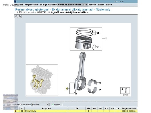 Cars Suvs Engine Bmw Mini 16 18 Piston Kolu Set Orj