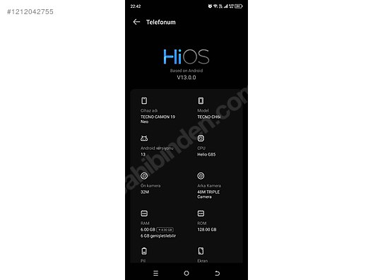 Used & Brand New Items / Cell Phones & Accessories / Cell Phones / Tecno / Camon 19 Neo