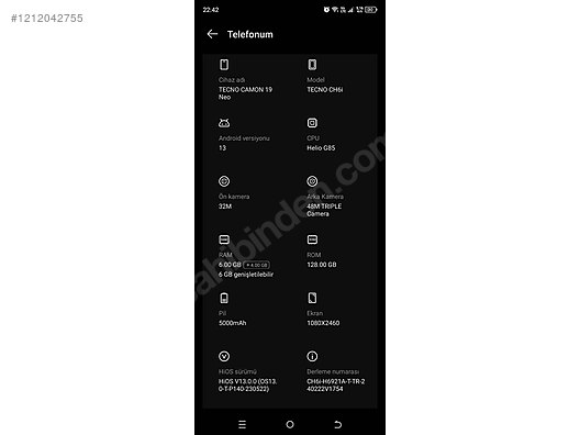 Used & Brand New Items / Cell Phones & Accessories / Cell Phones / Tecno / Camon 19 Neo