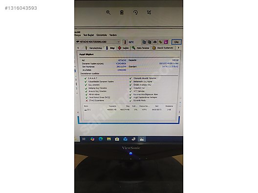 HITACHI 500GB %100 SAĞLIK %100 PERFORMANS - SATA1 3.5
