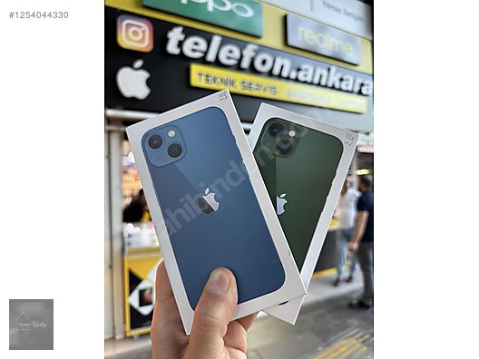 Apple / iPhone 13 / İPHONE 13 SIFIR 128 GB MAVİ YEŞİL RENK MEVCUT