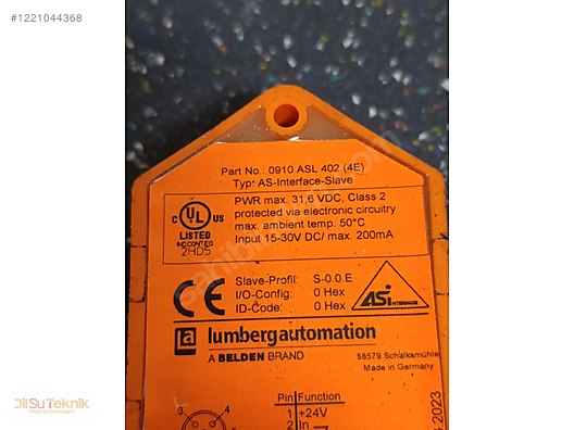 Lumberg AS-Interface-Slave, 0910 ASL 402 (4E) sahibinden.comda - 1221044368