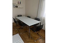 ikea TOBIAS gri krom sandalye 6 adet- 6 kişilik masa hediye #1283045956