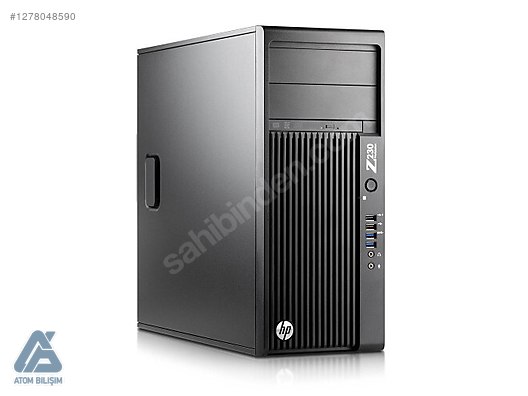HP Z230 WORK STATION 1245 V3 CPU 16GB PC3 12800E K240 EKRAN KART
