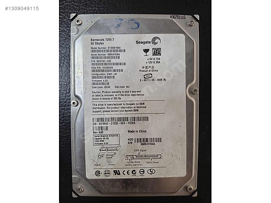 SEAGATE BARRACUDA 7200 80GB SATA HDD sahibinden.comda - 1309049115