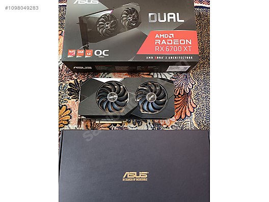 Asus Dual Rx 6700 XT OC 12 GB 2.5 yıl garantili at sahibinden.com