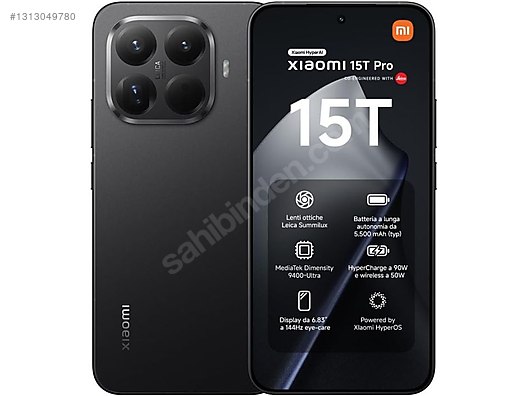 512 GB Siyah Xiaomi 15T Pro Cep Telefonu - 1313049780