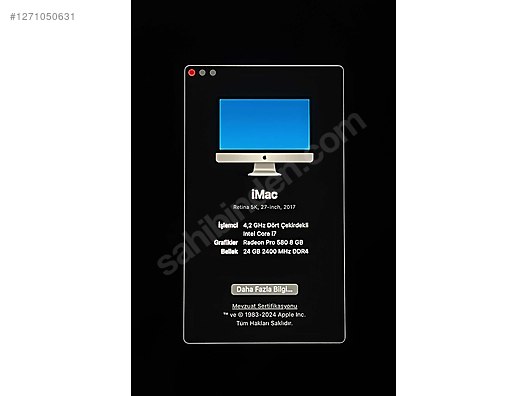 Apple / Apple iMac 27 Retina 5K (2017) sahibinden.comda - 1271050631