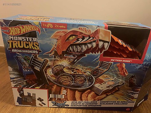 Hot Wheels Monster Trucks Arena Smashers Tiger Shark Spin-Out