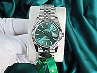 ROLEX DATEJUST MİNT GREEN CLEAN ETA 41mm KUTU TAM SET #1210052675
