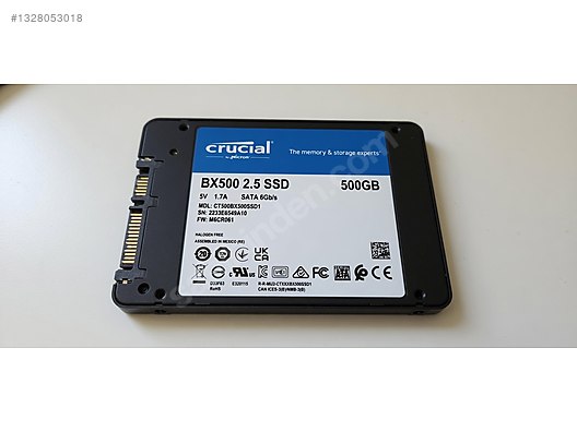 Crucial BX500 500GB SSD 3D NAND SATA 2.5 sahibinden.comda - 1328053018
