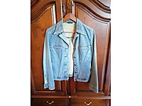 Kot ceket Mng marka kullanılmış vintage yaprak desenli