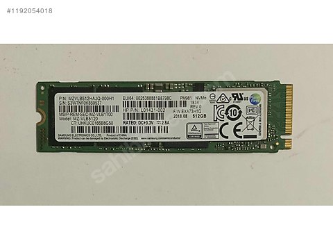 Samsung SSD-MZVLB512HAJQ-512GB PM981- PCle M.2 NVMe - İlan ve ...