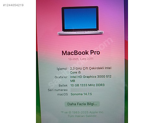 Apple Macbook / MACBOOK PRO LATE 2011 on sahibinden.com - 1244054219
