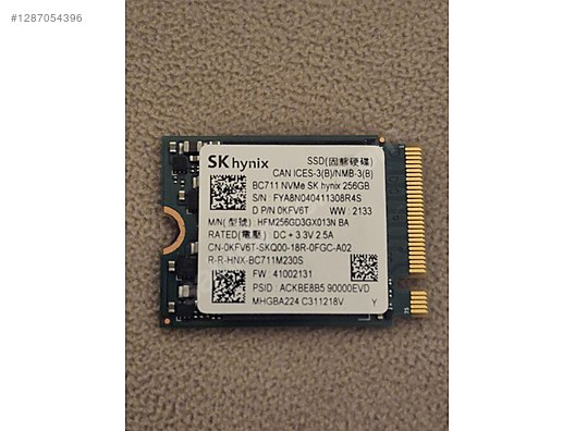 512GB 2 Adet, 256GB 2adet WD/Kioxia/Hynix Nvme SSD Disk sahibinden