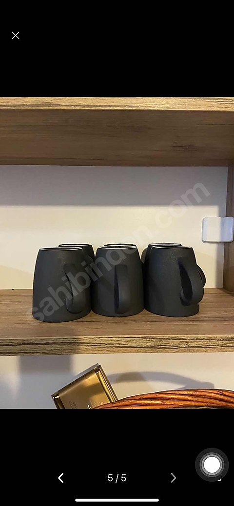 Aryıldız Siyah Taş 6'lı Kahve Fincanı Takımı