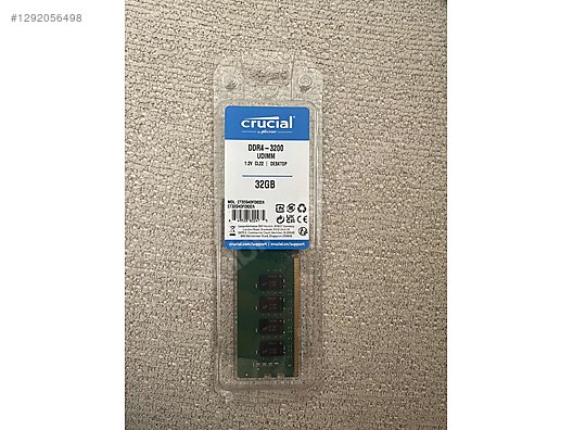 32 GB 3200 MHz CL22 DDR 4 RAM sahibinden.comda - 1292056498