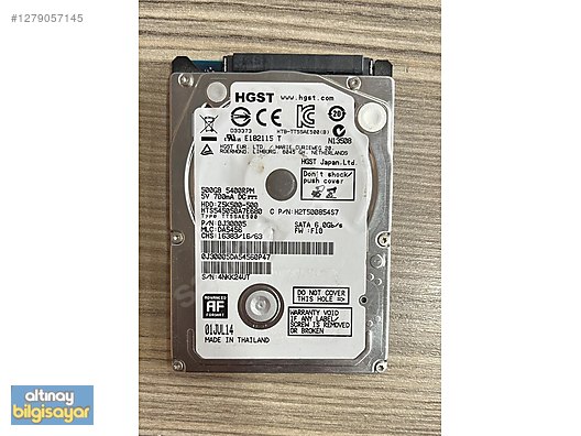 İkinci El ve Sıfır Alışveriş / Bilgisayar / Dizüstü (Notebook) / Donanım / Harddisk