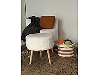 Konforlu Berjer + Puf + Pike + Dekoratif Yastık