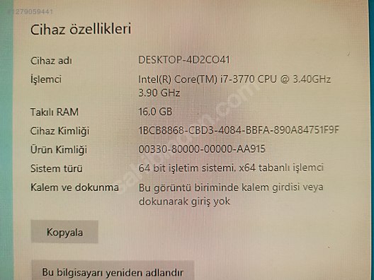 İkinci El ve Sıfır Alışveriş / Oyunculara Özel / Oyun Bilgisayarı / Oyuncu Masaüstü Bilgisayar / İzoly