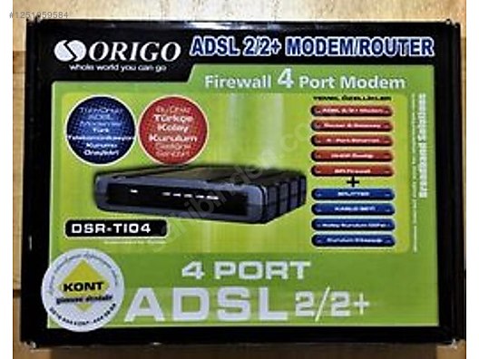 ORIGO DSR-T104 ADSL 2/2 + MODEM / ROUTER Firewall 4 Port Modem - ADSL ...