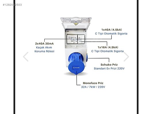 7 kw monofaze kombinasyon kutusu araç şarj için - Sigorta Kutusu ve Yapı Malzemeleri sahibinden.com'da