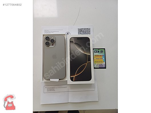 Resim Apple iPhone 16 Pro Max İkinci El TR | 256 GB | Natürel Titanyum İkinci El CENAY TELEKOM İPHONE 16 PRO MAX 256GB 40 GÜNLÜK HATASIZ