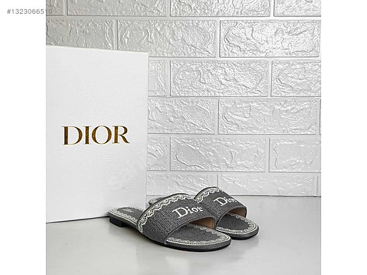 新品【Christian Dior】POUDRIER DENTELLE 001 Dior Dentelle Slide Sleeper Women ithal ürün Terlik - Terlik ve