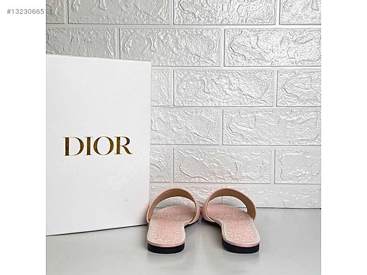 新品【Christian Dior】POUDRIER DENTELLE 001 Dior Dentelle Slide Sleeper Women ithal ürün Terlik - Terlik ve