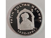 Fatih Sultan Mehmet Gümüş Hatıra Parası Darphane Sertifika Nadir