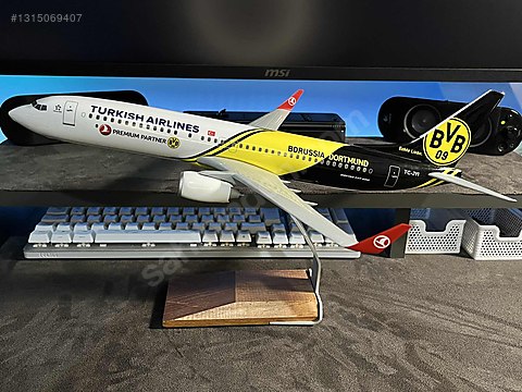 航空機・ヘリコプター TURKISH AIRLINES 1/100 B737-800 1:100 Boeing B737-800 Turkish Airlines Borussia Dortmund on