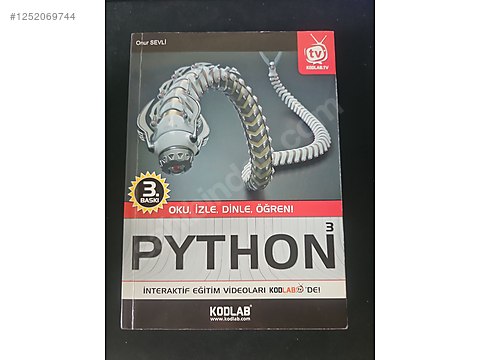 PYTHON Programlama Dili Kitabı - Kodlab sahibinden.comda - 1252069744