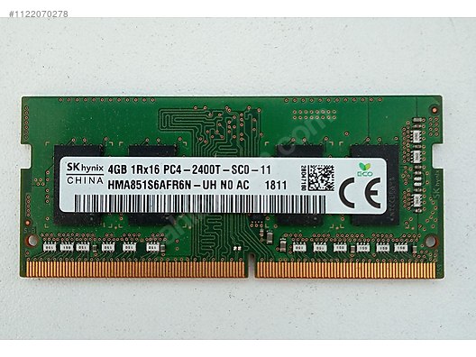 Hynix 4GB 1Rx16 PC4-2400T-SC0-11 DDR4 Ram Orjinal - İlan ve