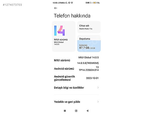 İkinci El ve Sıfır Alışveriş / Cep Telefonu & Aksesuar / Cep Telefonu / Xiaomi / Redmi Note 11S