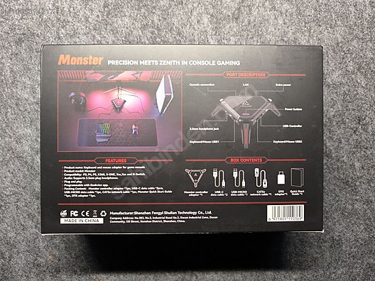 SIFIR AİMZENİX MONSTER PS4 PS5 Xbox Klavye & Mouse Dönüştürücü