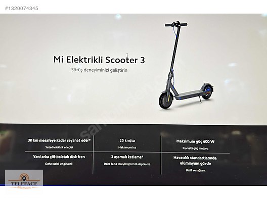 Xioami Mı 3 Elektrikli Scooter 600W (SIFIR KUTULU ) sahibinden