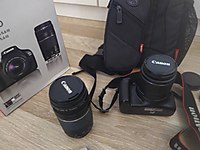 Canon1100D Çift Lens Seti+ Çanta + Tüm Aksesuarlar +Hafıza Kartı