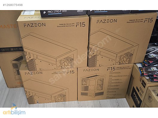 FAZEON F15 750W 80PLUS BRONZE 3x120mm LCD Ekranlı ARGB Fanlı ATX