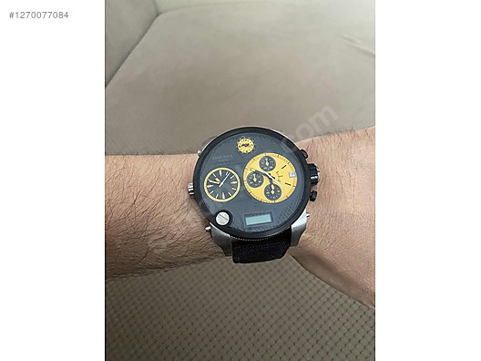 Diesel Diesel DZ-7234 XXL Erkek Saat Siyah/Sarı, Fonksiyonlu at