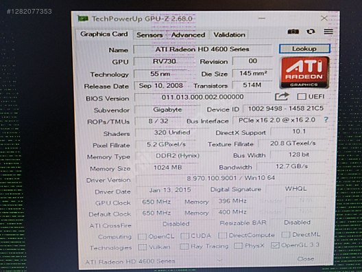 Used & Brand New Items / Computers / Desktops / Desktop Components / Graphics Cards