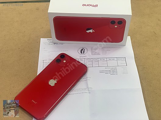Apple / iPhone 11 / İPHONE 11 64 GB KIRMIZI RENK PİL 71 TEMİZ