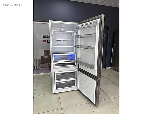 ARÇELİK İNOX 580 LİTRE ALTAN KOMBİ TİPİ İNVENTIR MAVİ LED İÇİ
