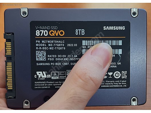 Samsung 870 QVO 8TB SATA SSD (Sıfır Ayarında %100 Sağlık