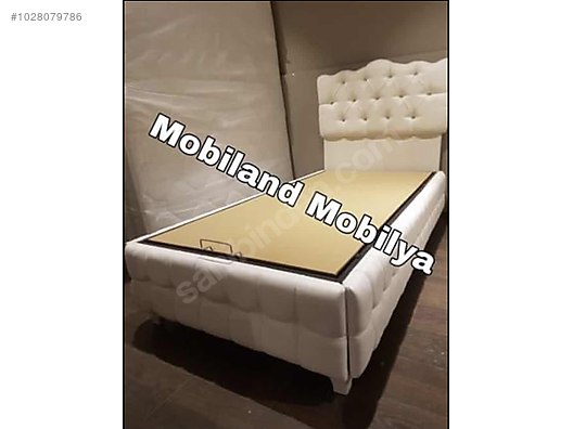 90x190 ÇELİK PROFİL MDF LÜKS KAPİTONE BAZA BAŞLIK Mobiland Baza