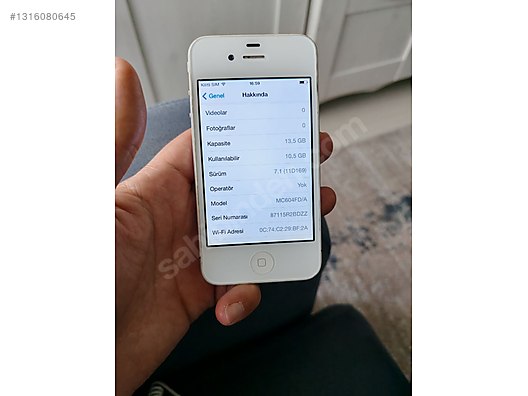 Apple / iPhone 4 / Kayıtlı İPhone 4 temiz Kayıtlı icloud şifresi